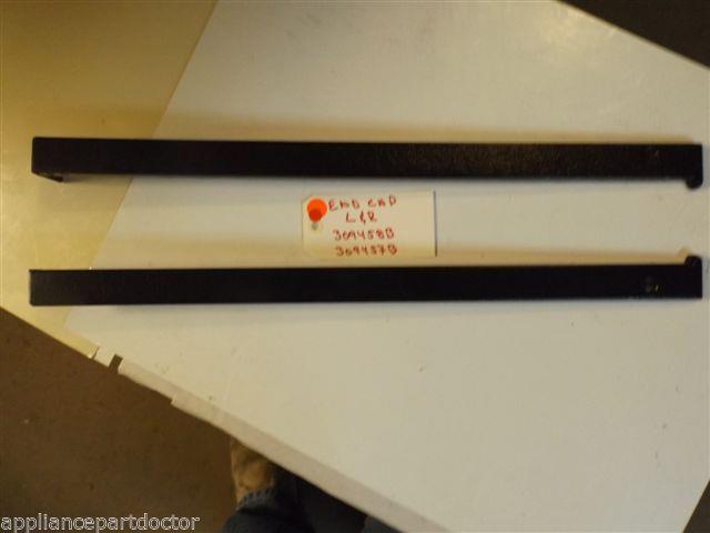 AMANA STOVE 309458B 309457B End Cap LEFT & RIGHT used part AMANA STOVE 309458B 309457B End Cap LEFT & RIGHT used part